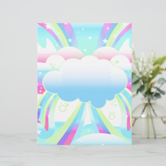 clouds and rainbow sky paper (Standing Front)