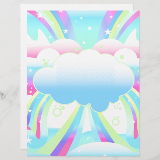 clouds and rainbow sky paper (Front/Back)