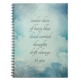 Clouds and Sky Thoughts Whimsical Vintage Style Notebook