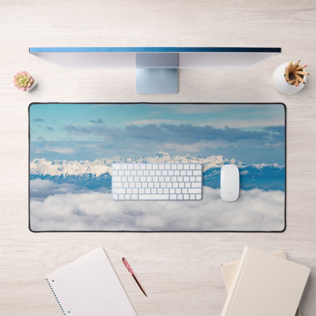 Clouds and snowy mountain Triglav Desk Mat (Office 1)