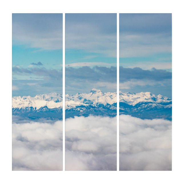 Clouds and snowy mountain Triglav Triptych (Front)