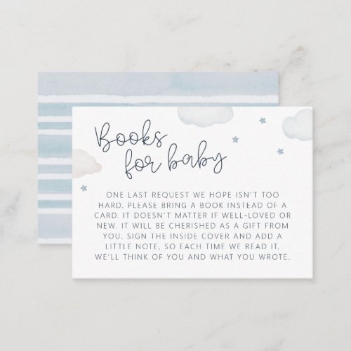 Clouds And Stars Books for Baby Enclosure Card