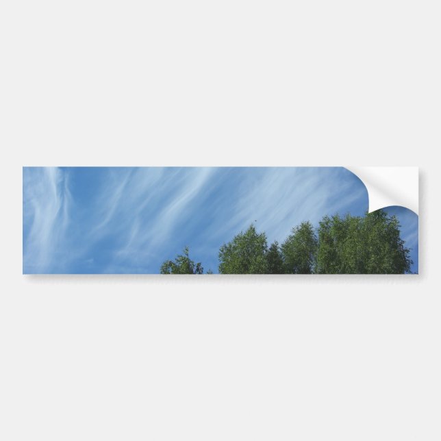 Clouds and trees bumper sticker (Front)