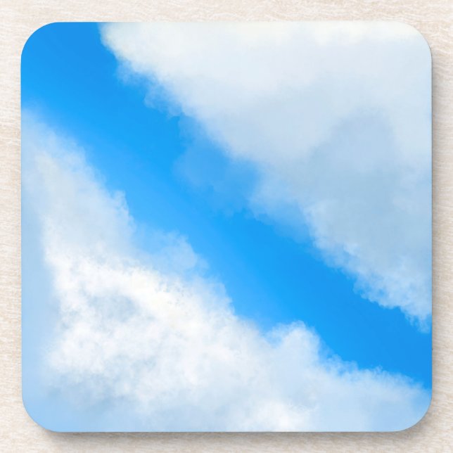 Clouds Apart - Blue Beverage Coaster (Front)
