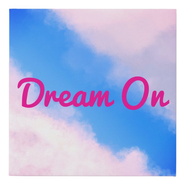 Clouds Apart - Blue w/ Pinkish Clouds Canvas Print (Front)