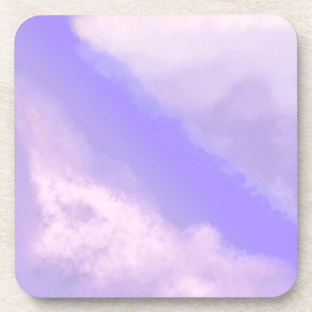 Clouds Apart - Purple/Lilac Beverage Coaster (Front)