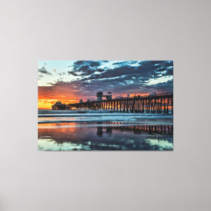 Clouds at the Oceanside Pier Canvas Print