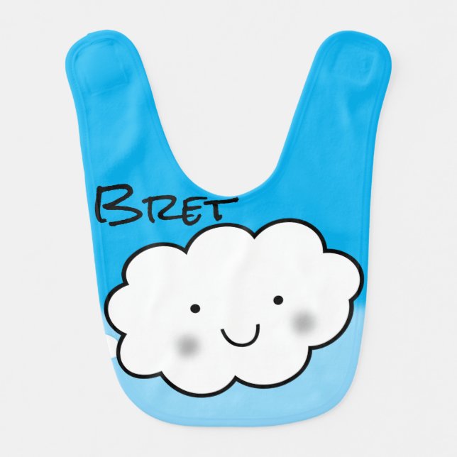 Clouds Baby Bib (Front)
