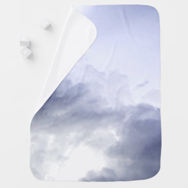 Clouds baby blanket gender neutral boy or girl (In Situ)