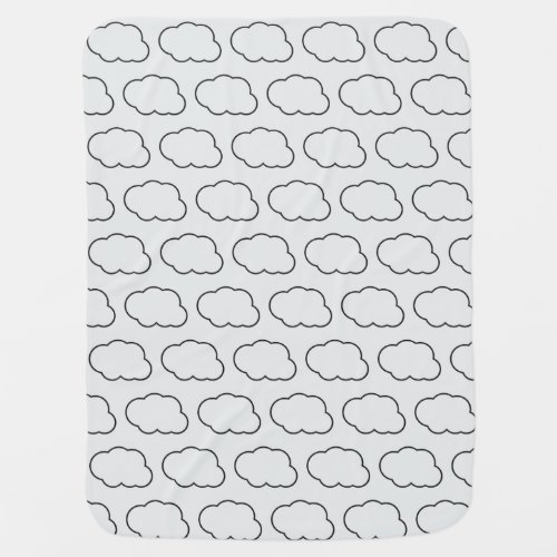 Clouds Baby Blanket Gray