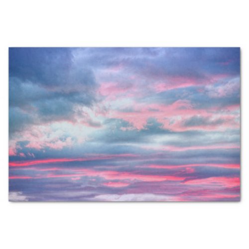 Clouds Beautiful Pastel Pink White Blue Sky Tissue Paper
