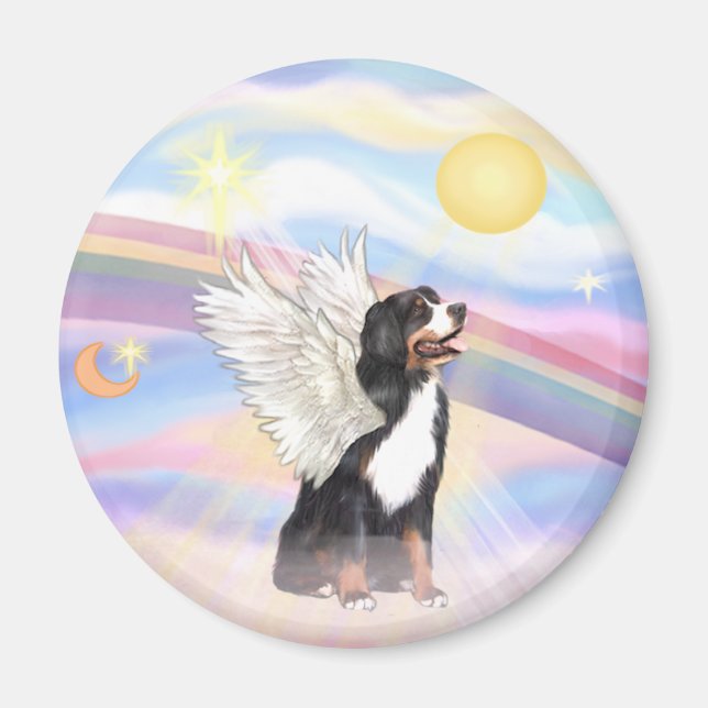 Clouds - Bernese Mountain Dog Angel Magnet (Front)