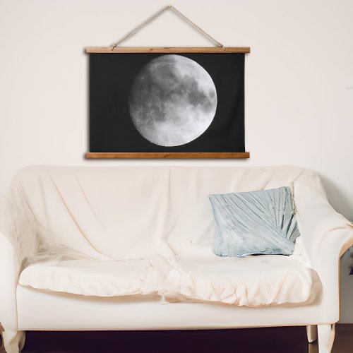 Clouds Blowing Past the Moon  Moon Photography Hanging Tapestry
