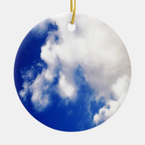 Clouds  Blue Sky Ceramic Ornament