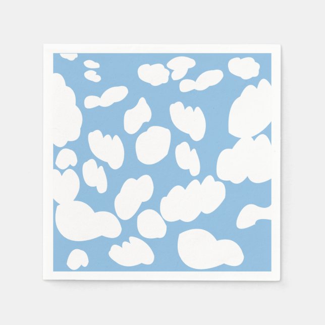 Clouds Blue Sky Clouds Party Napkins (Front)