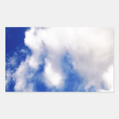 Clouds  Blue Sky Rectangular Sticker