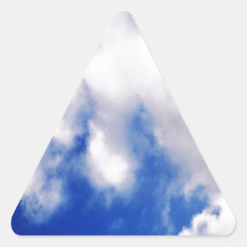 Clouds  Blue Sky Triangle Sticker
