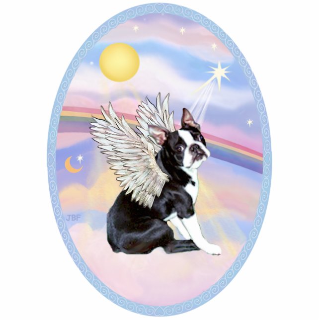 Clouds - Boston Terrier #4 Statuette (Front)