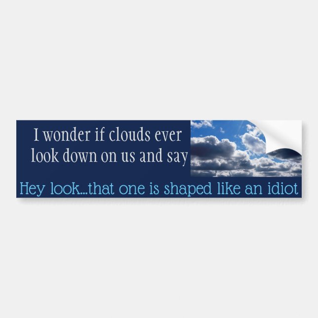 CLOUDS BUMPER STICKER (Front)
