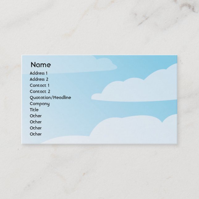 Clouds - Business Business Card (Front)