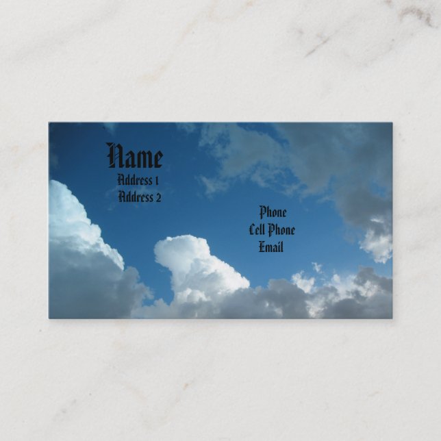 Clouds Business Card (Front)
