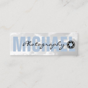 Clouds   Camera Lens Icon Mini Business Card