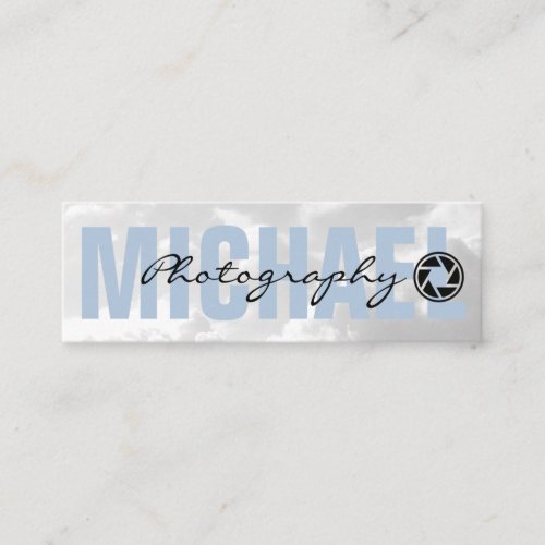 Clouds  Camera Lens Icon Mini Business Card