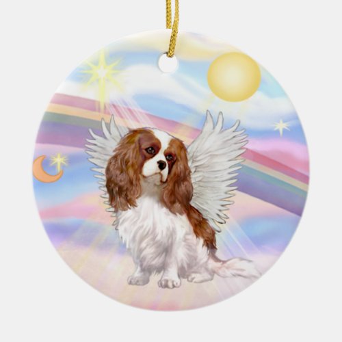 Clouds _ Cavalier King Charles blenheim Ceramic Ornament