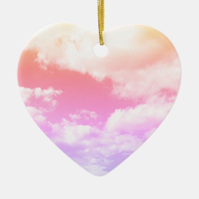 Clouds Ceramic Ornament (Front)