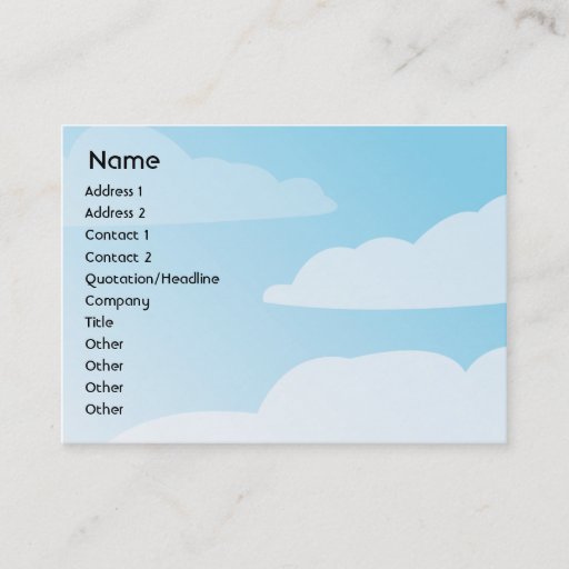 Customizable Clouds - Chubby Business Cards