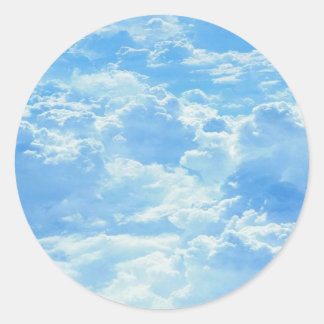 Clouds Classic Round Sticker