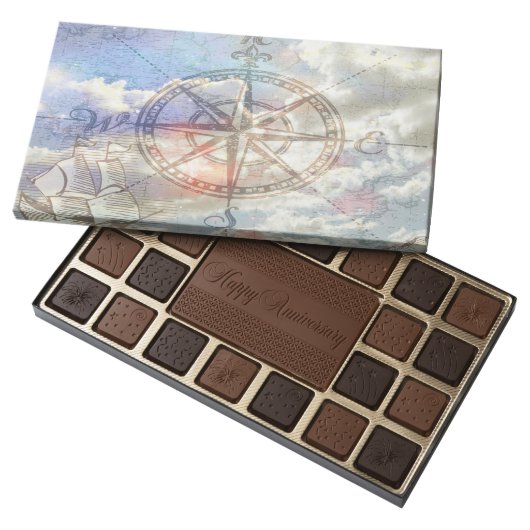 Clouds Compass 45 Piece Box Of Chocolates (Opened)