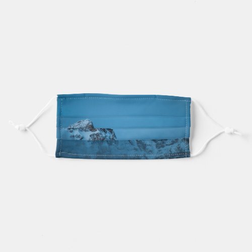 Clouds Creep Over Snowy Mountain  Adult Cloth Face Mask