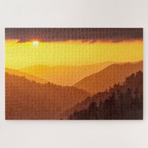 Clouds Fills Valley Tennessee Jigsaw Puzzle