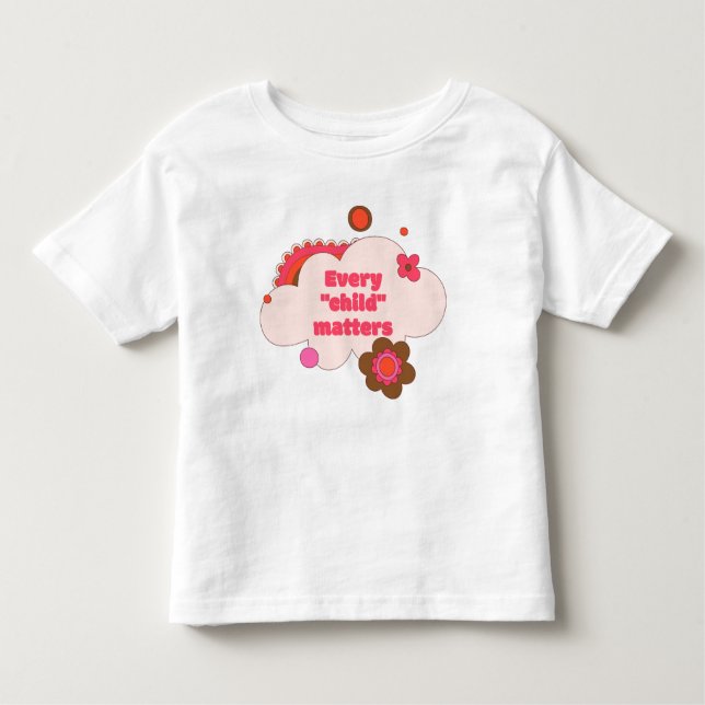 Clouds Flowers 80s 90s Style Red Toddler T-shirt (Front)