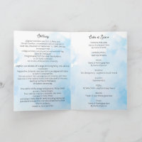 Clouds Funeral Obituary Order of Service