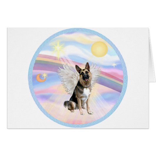 Clouds - German Shepherd (#3) Angel Cards (Front Horizontal)