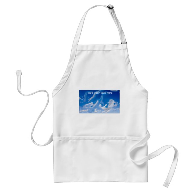 clouds-ghost adult apron (Front)