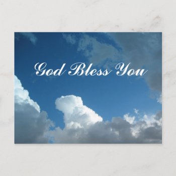 Clouds God Bless You Postcard by DonnaGrayson_Photos at Zazzle