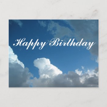 Clouds  Happy Birthday Postcard by DonnaGrayson_Photos at Zazzle