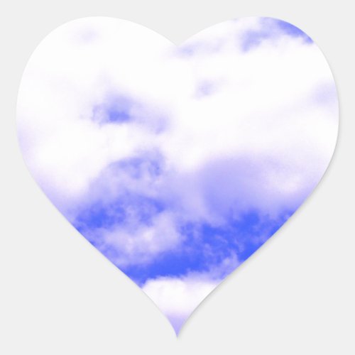 Clouds Heart Sticker