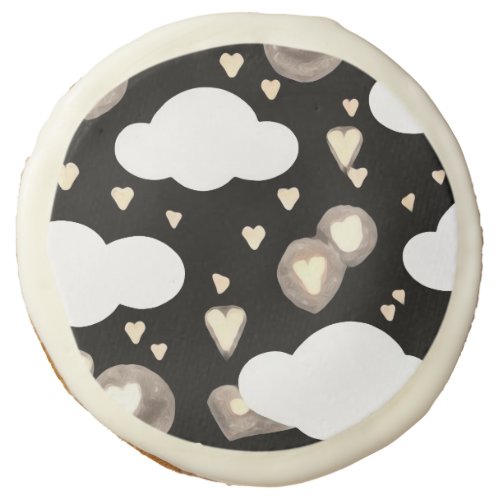 Clouds  Hearts Sugar Cookie
