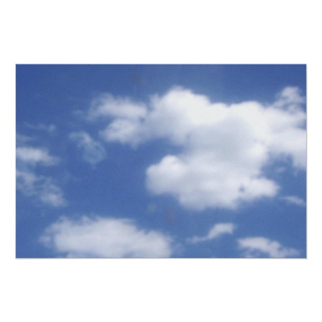 clouds in blue sky  poster (Front)