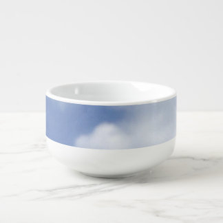 clouds in blue sky soup mug