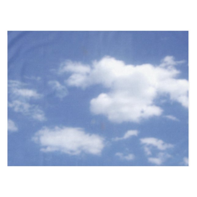 clouds in blue sky tablecloth (Front (Horizontal))