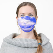 Clouds in Clear Blue Sky Adult Cloth Face Mask (Worn)