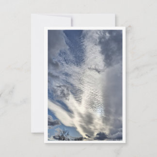 Clouds in January sky - Ducks vision Note Card