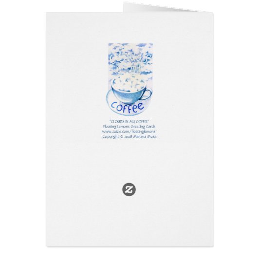 Clouds in my Coffee Card (Back)