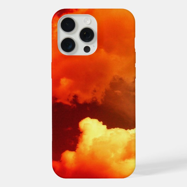CLOUDS IN ORANGE YELLOW RED SKY IPHONE CASE (Back)