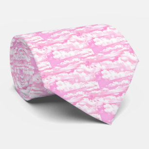 Clouds in Pink Decor Neck Tie